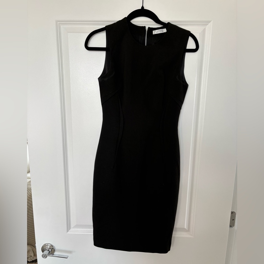 Versace Collection Elegant Black Midi Dress